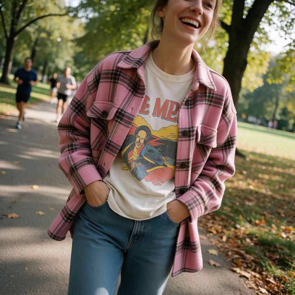 Graphic tee underneath