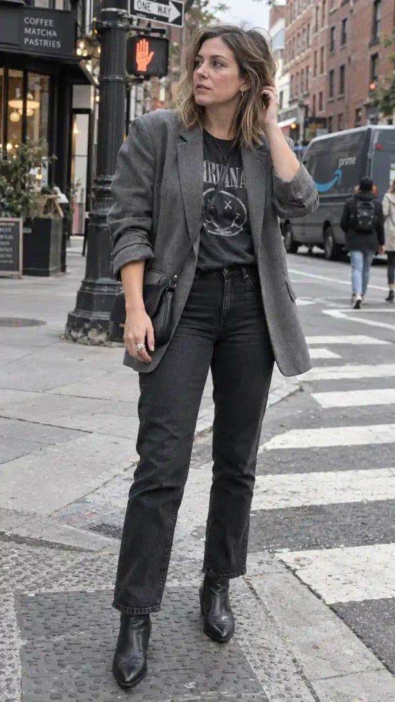 Gray blazer