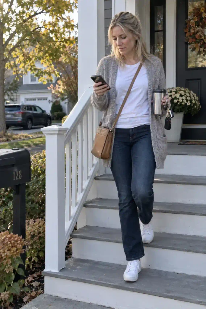 Gray marl cardigan
