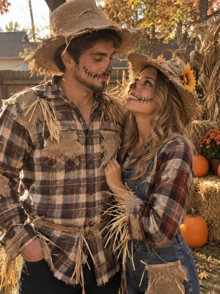 Haunted scarecrow couple