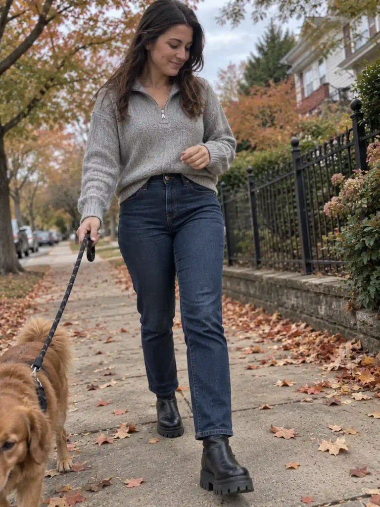 High-rise straight jeans