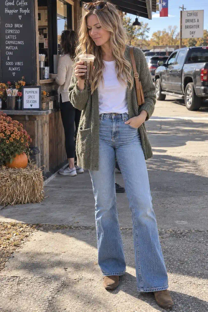 How to build a jeans and cardigan
