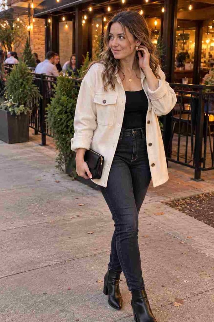 Ivory shacket