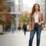 Jeans and blazer outfit fall