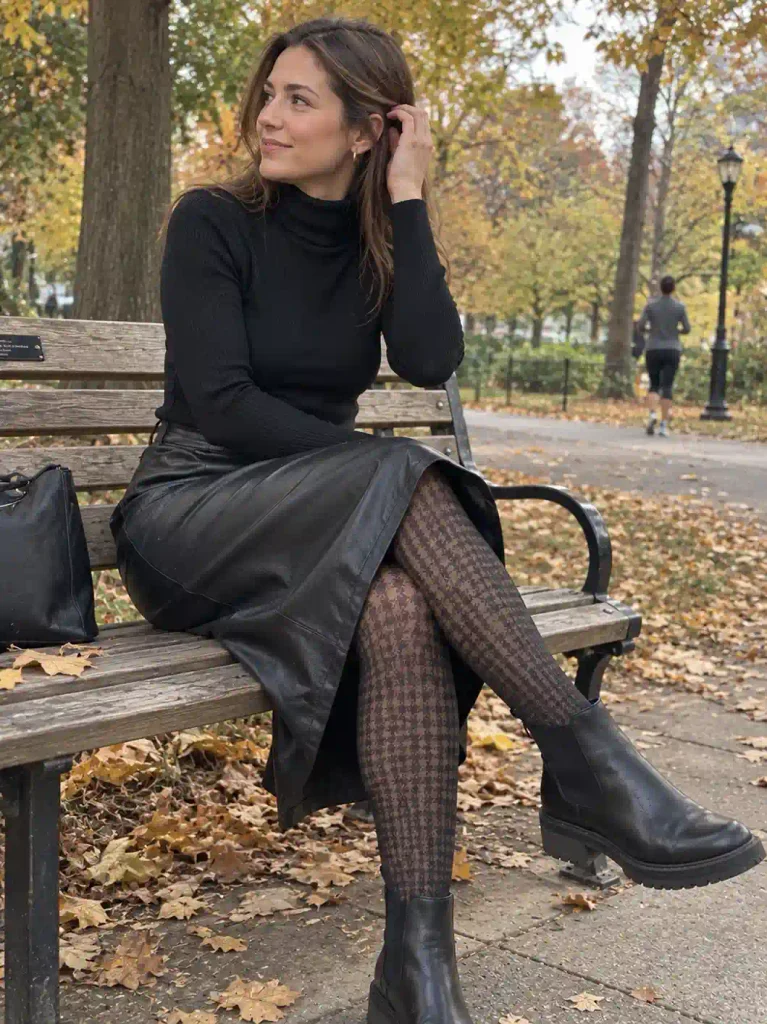 Leather midi