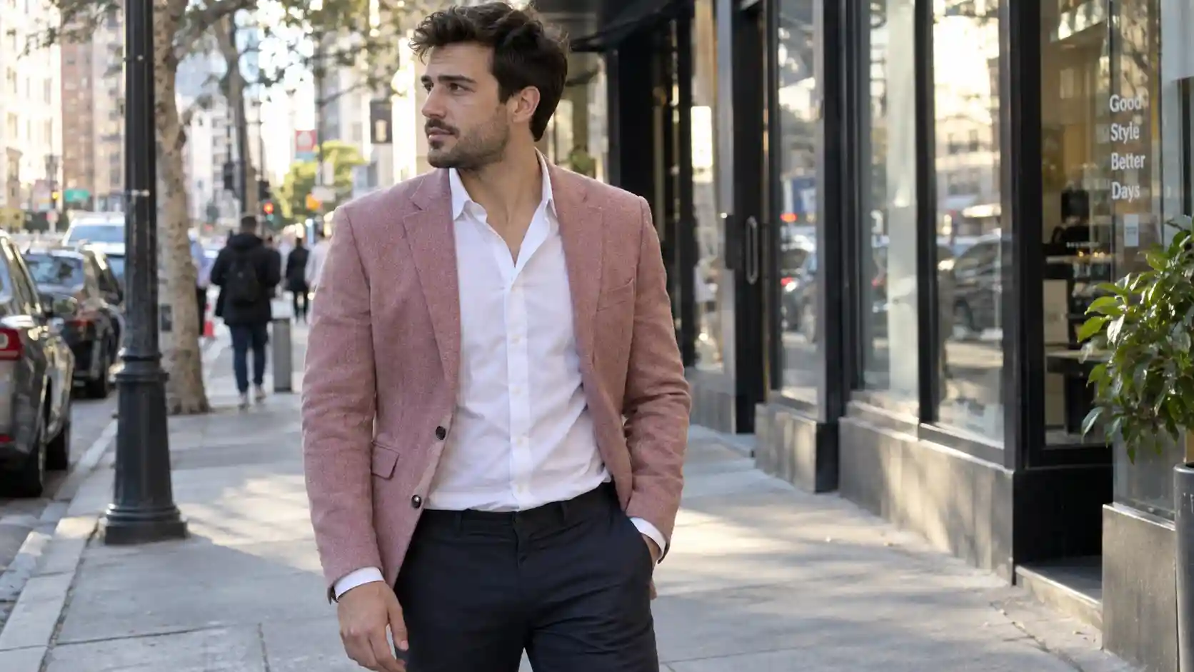 Light Pink Blazer Outfit