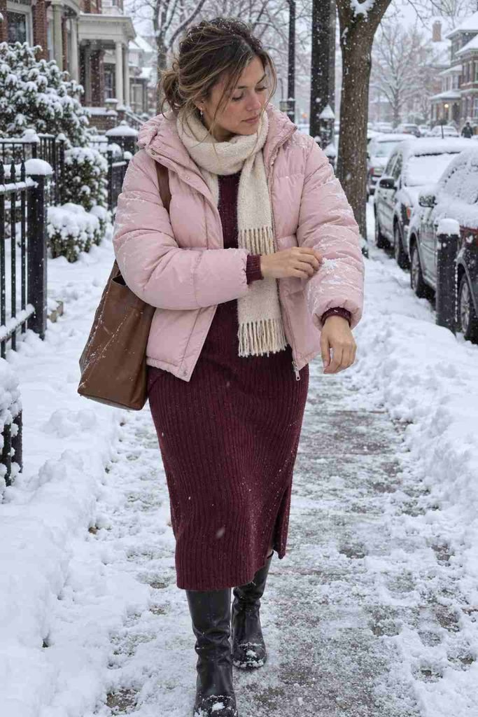 Light pink puffer