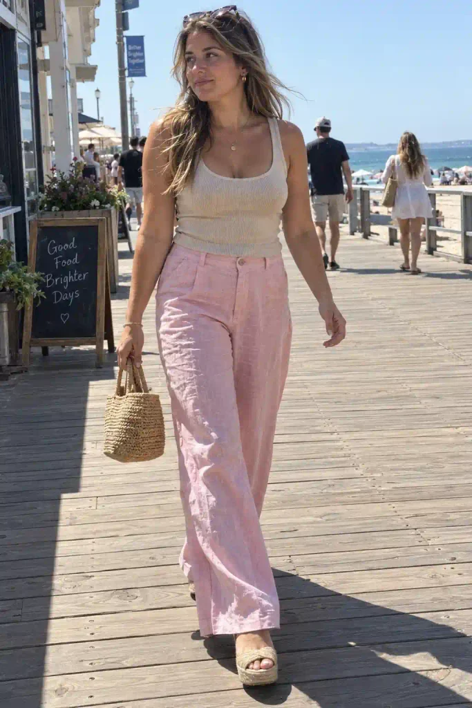 Linen tank and espadrilles