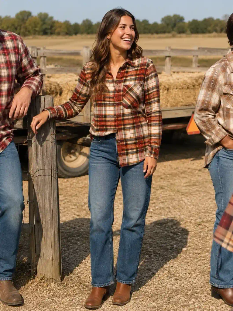 Matching family flannels