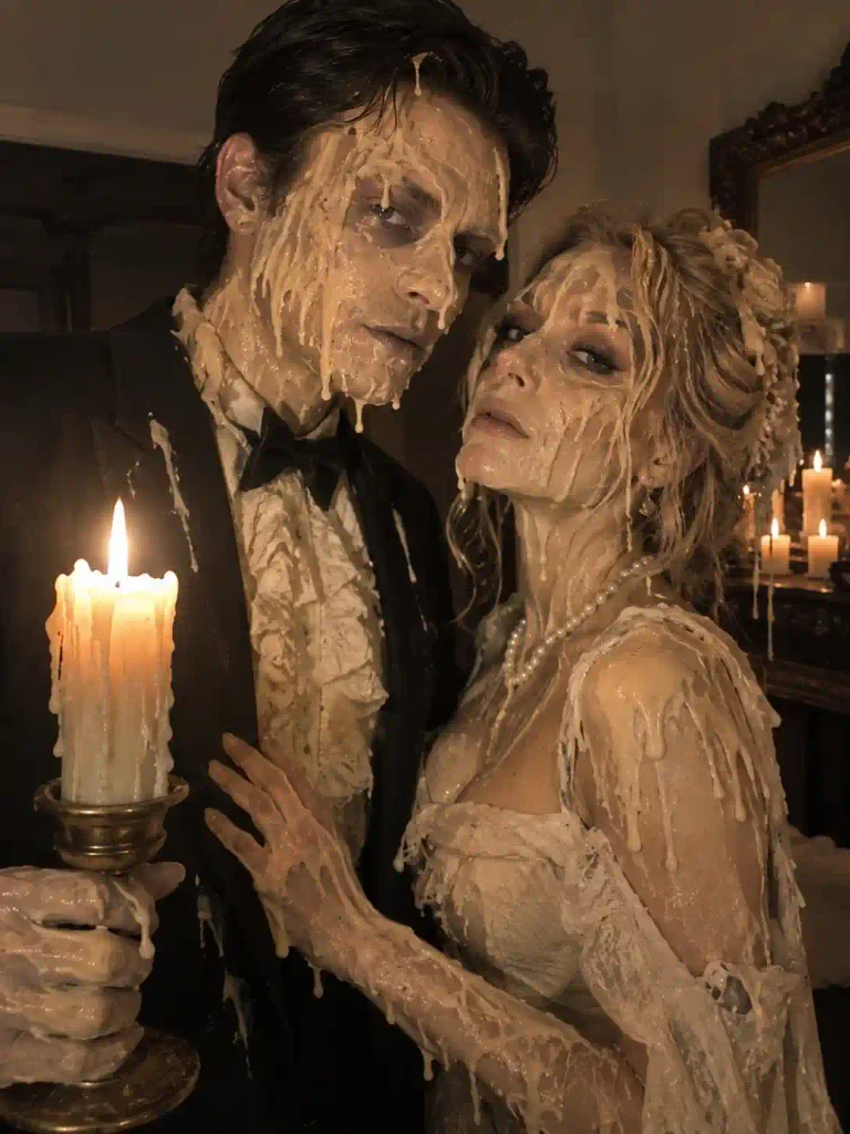 Melting wax figures
