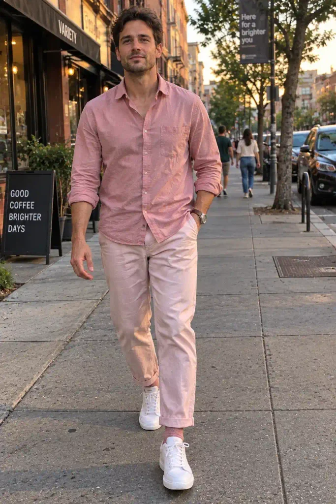 Monochrome pink, top to bottom