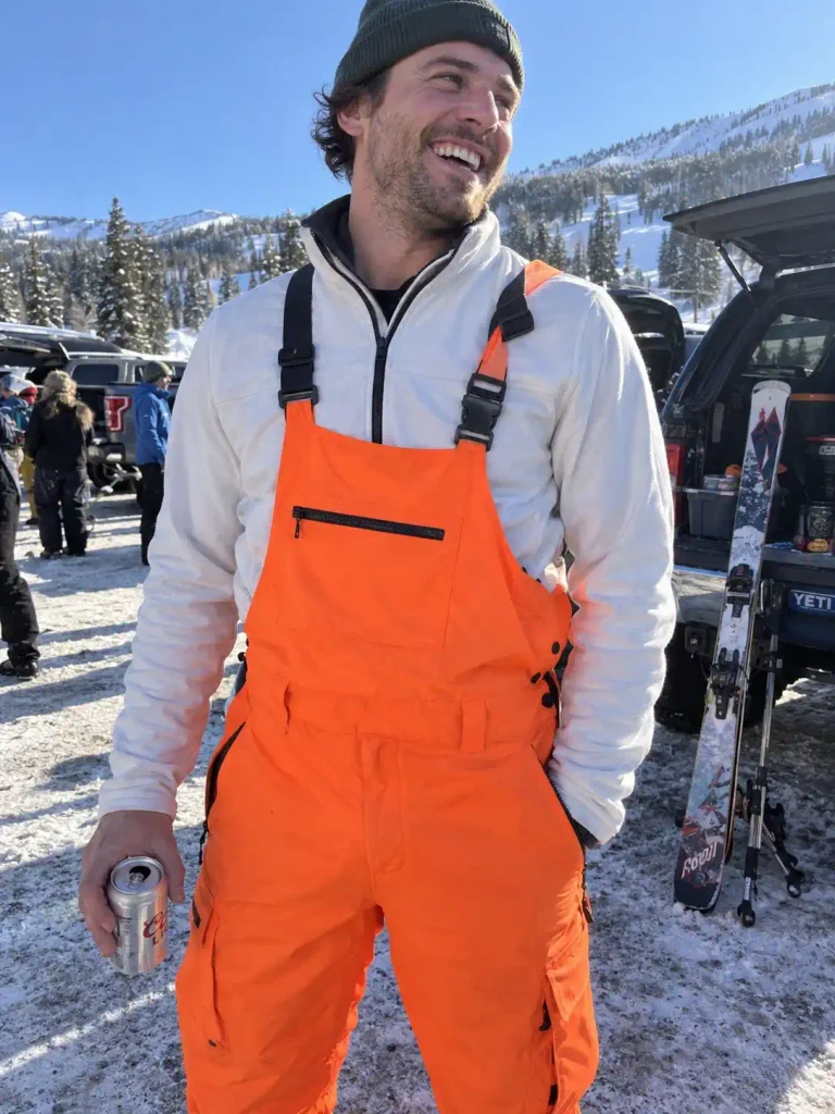 Neon orange bib