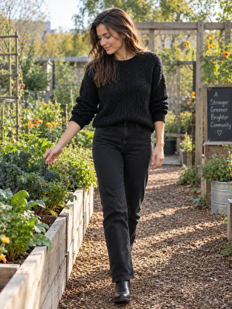 Nubby wool sweater