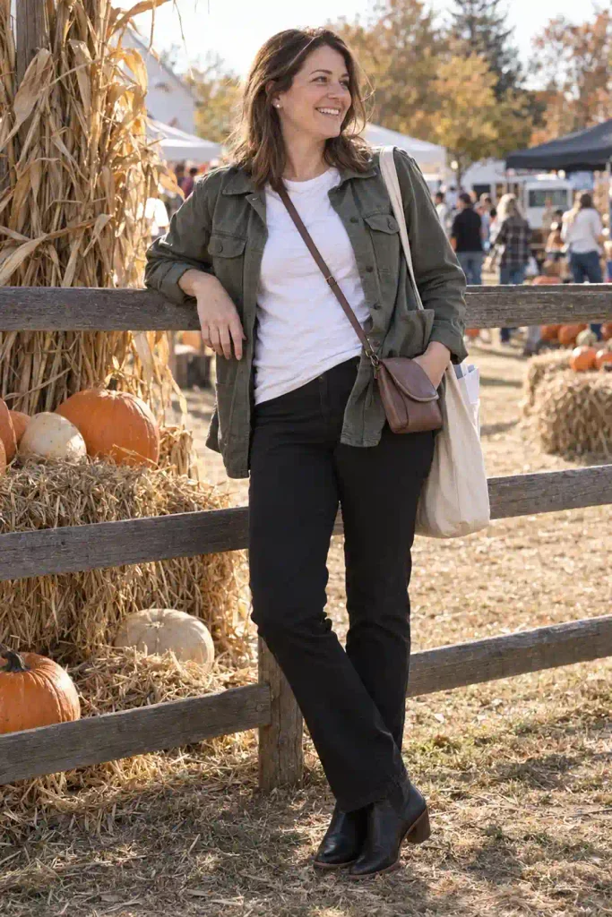 Olive shacket