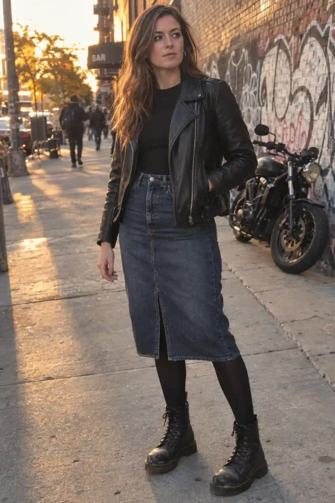 Opaque black tights