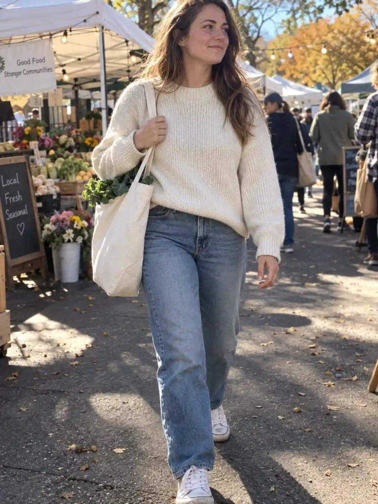 Oversized crewneck sweater
