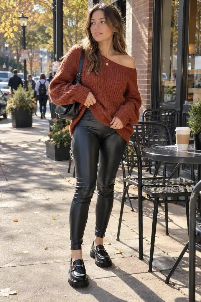 Oversized rust sweater