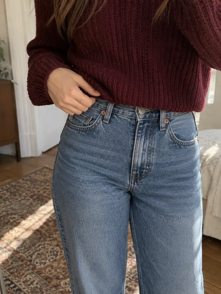 Oversized sweater and skinny jeans