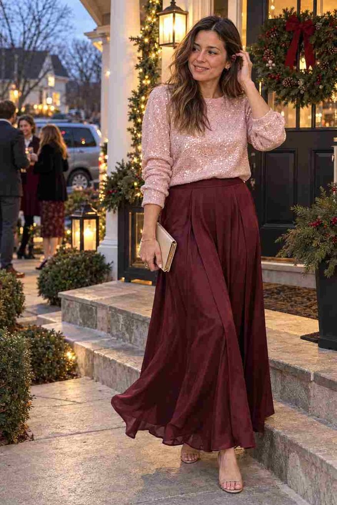 Pale pink sequin