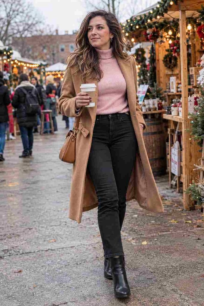 Pink turtleneck with