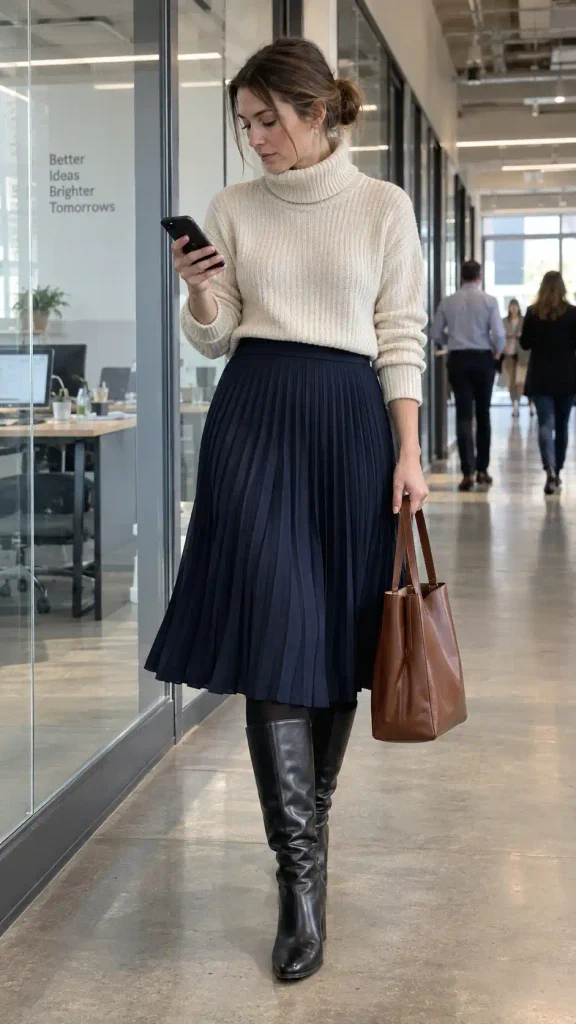 Pleated midi