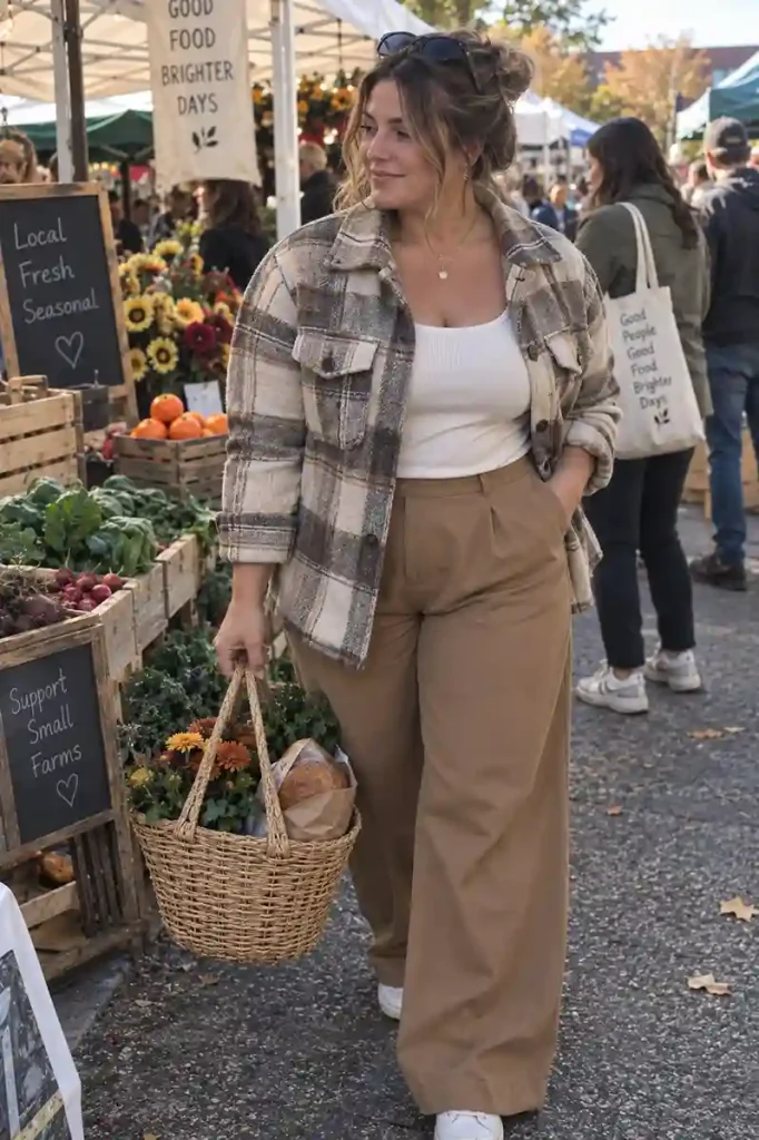Plus-size shacket