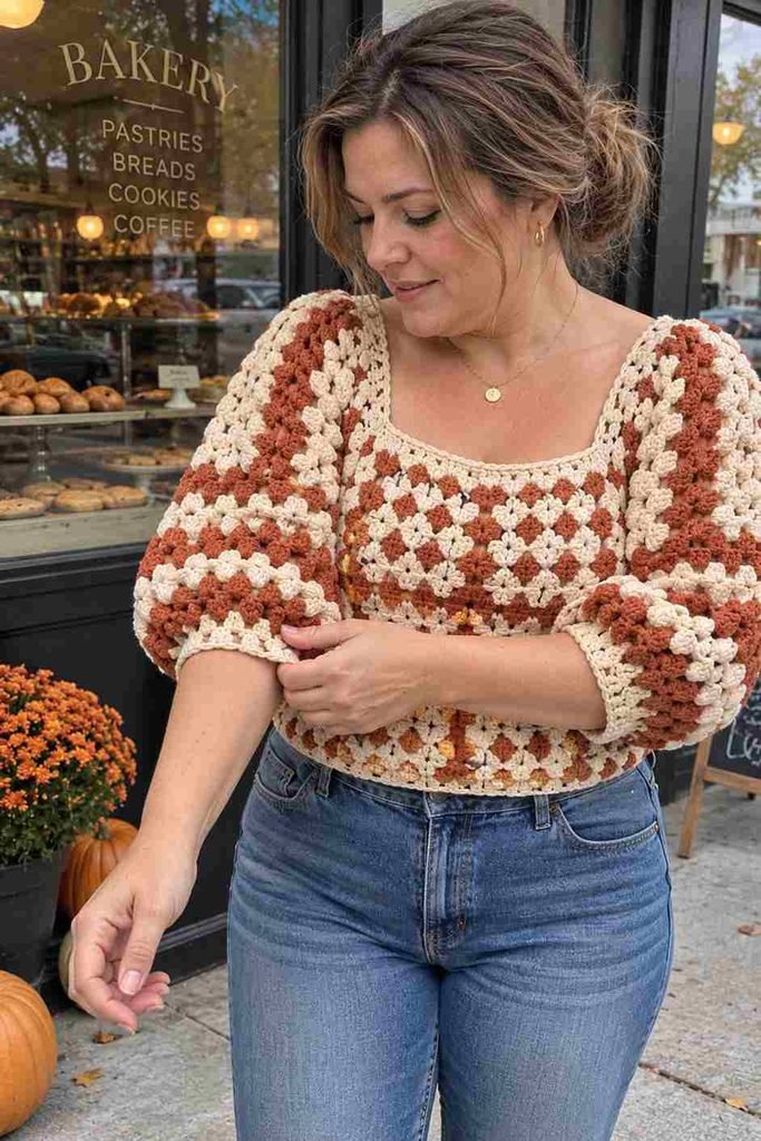 Puff sleeve crochet 