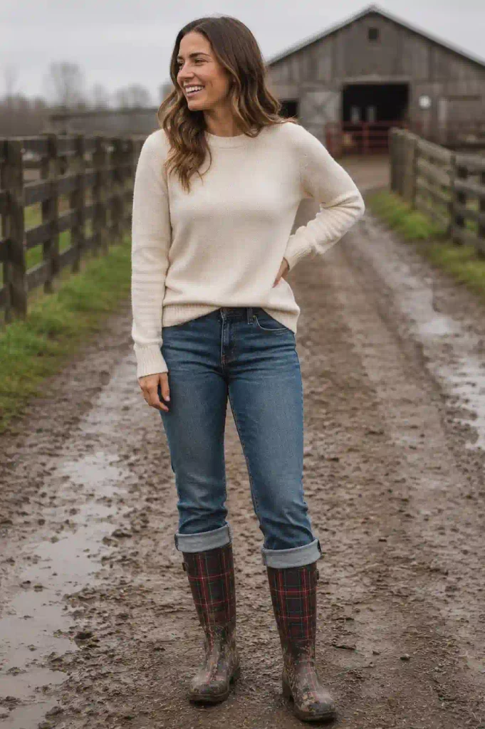 . Rain boots with a twist