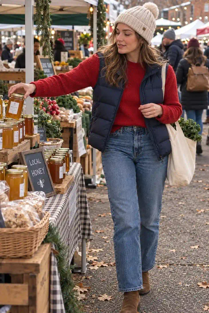 Red sweater,