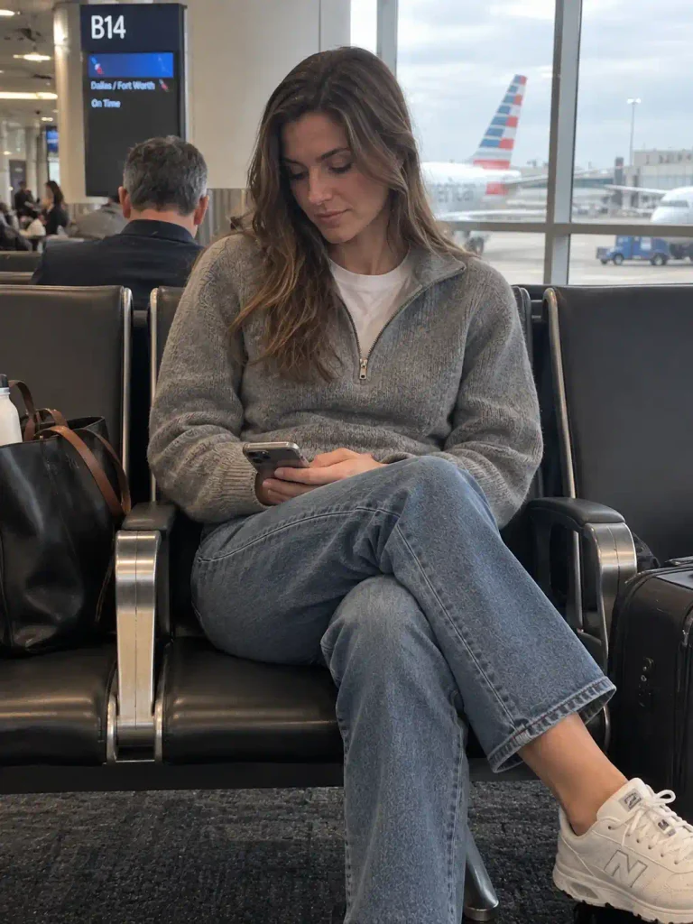 Relaxed jeans with a thermal