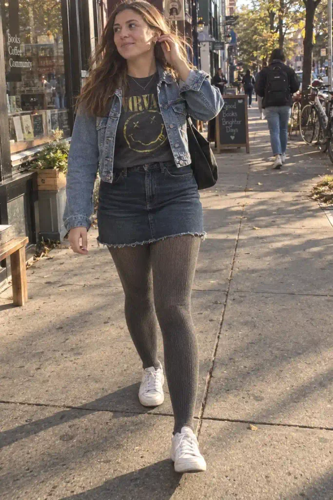 Ribbed tights