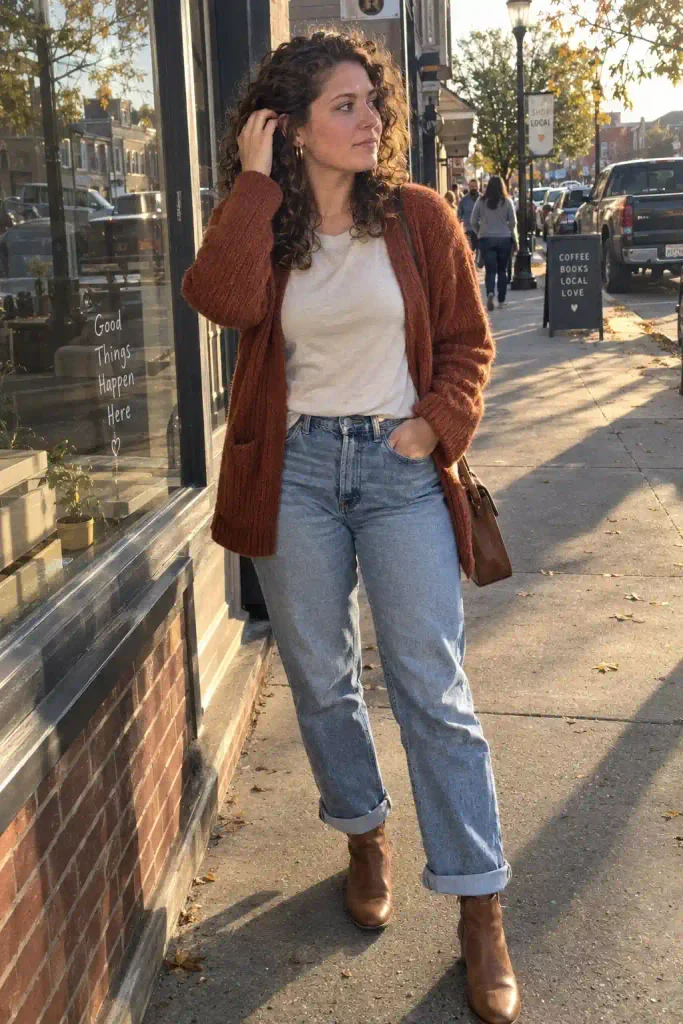 Rust cardigan