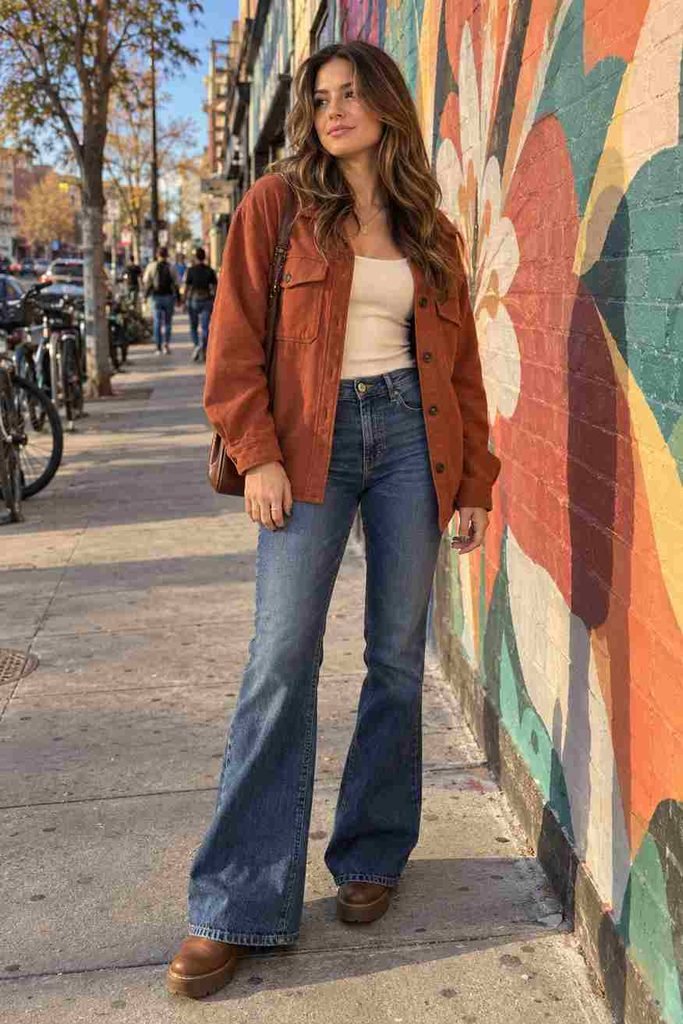 Rust-colored shacket