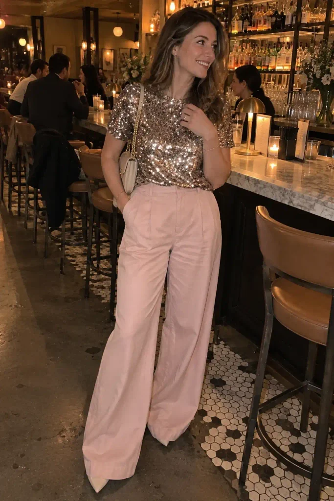 Sequined or metallic