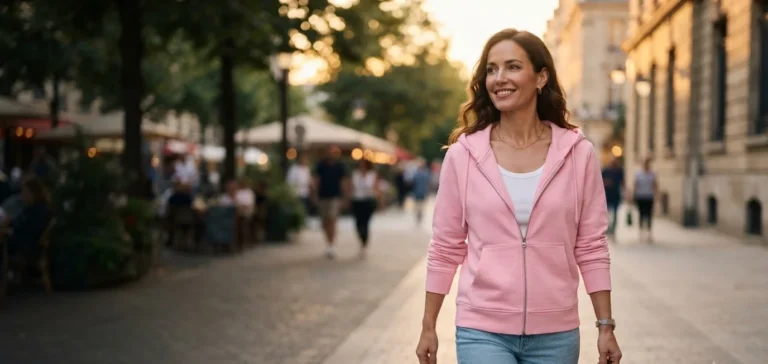 Simple Light Pink Zip Up