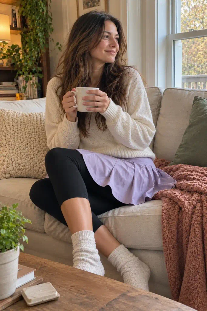 Skirt with skirted leggings