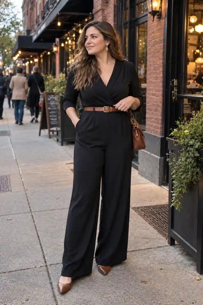 Sleek black jumpsuit