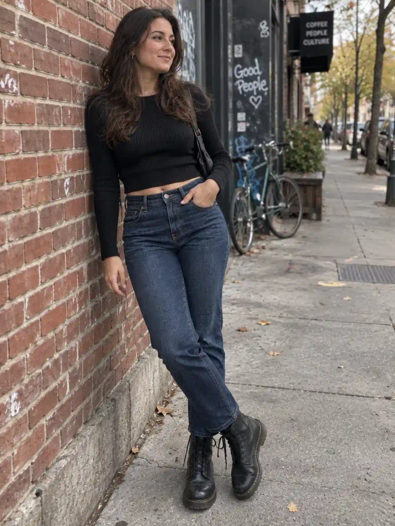 Straight-leg jeans,