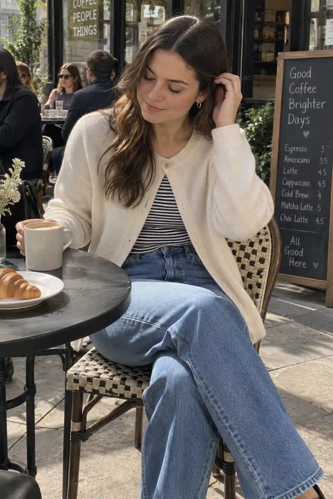 Straight-leg jeans with a