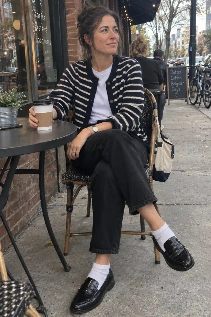 Striped cardigan with