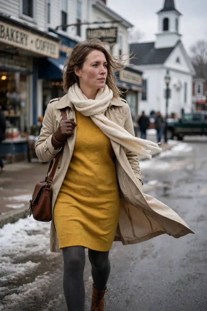 Sweater dress with