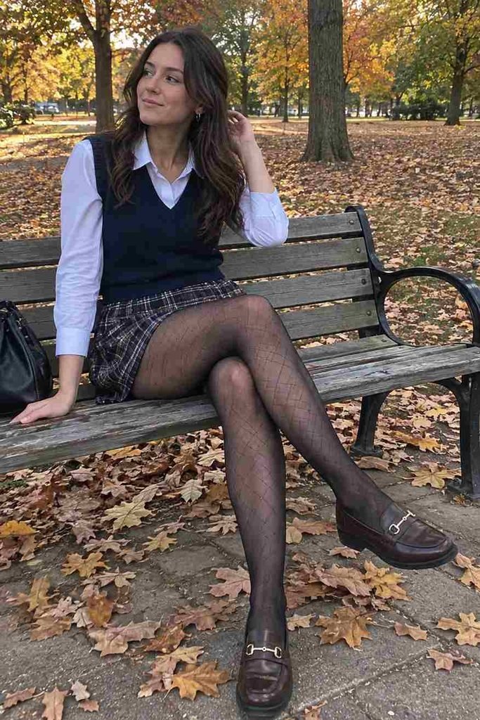 Sweater vest over a 