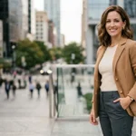 Tan sweater blazer outfits women