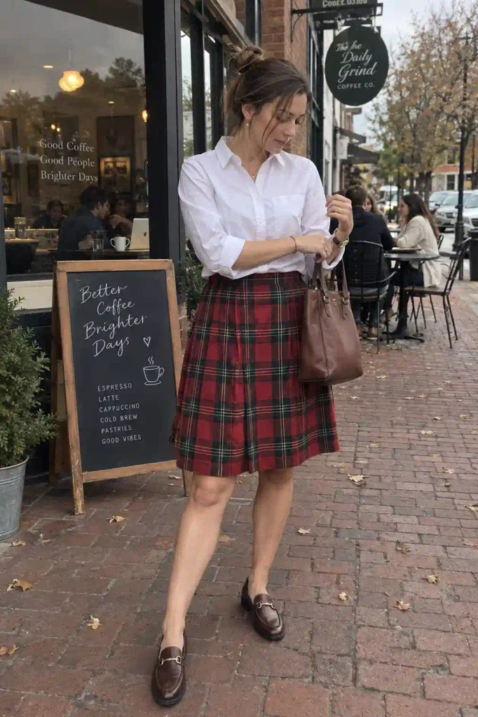Tartan and checked skirts
