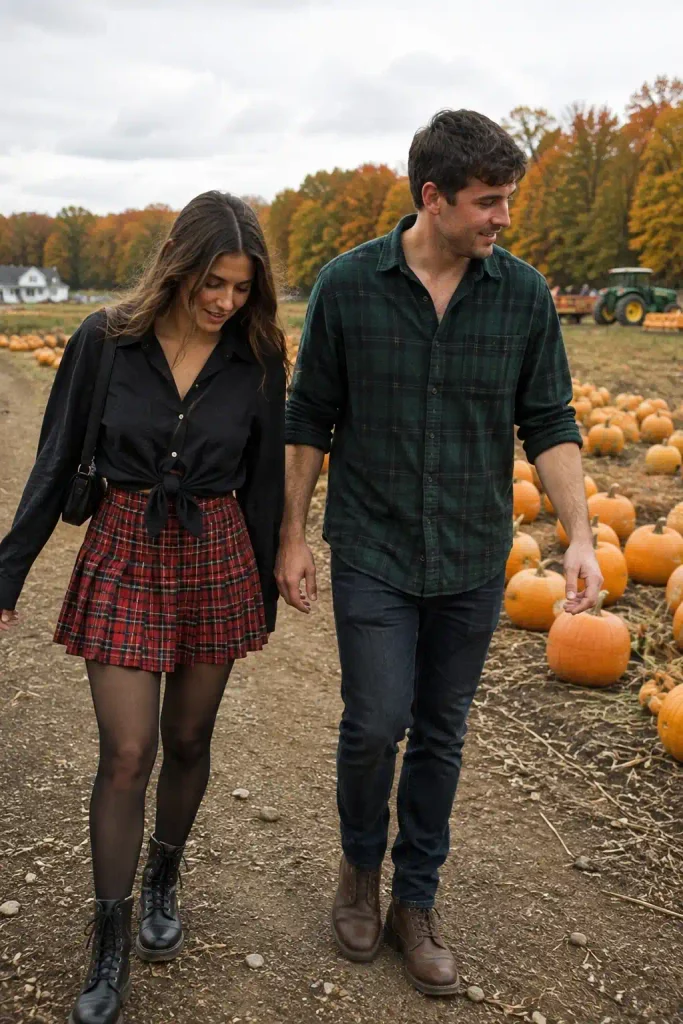 Tartan mini skirt