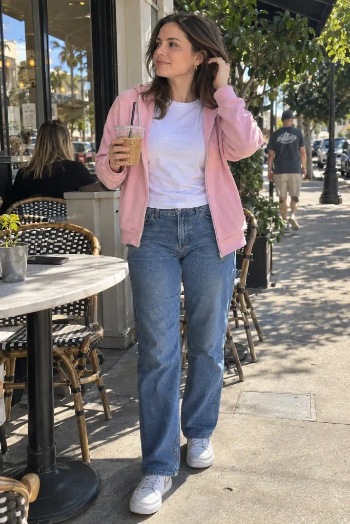 The classic white tee and jeans