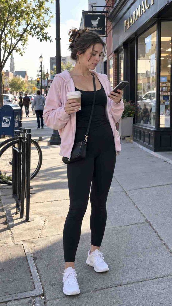 The coffee-run leggings look
