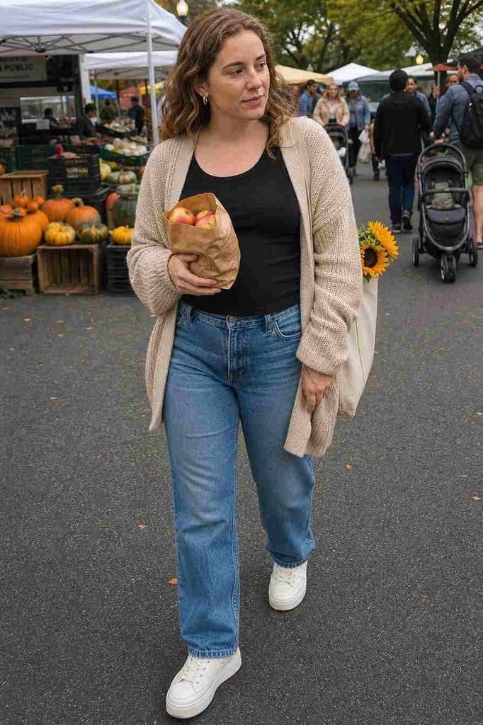 The oversized cardigan fit