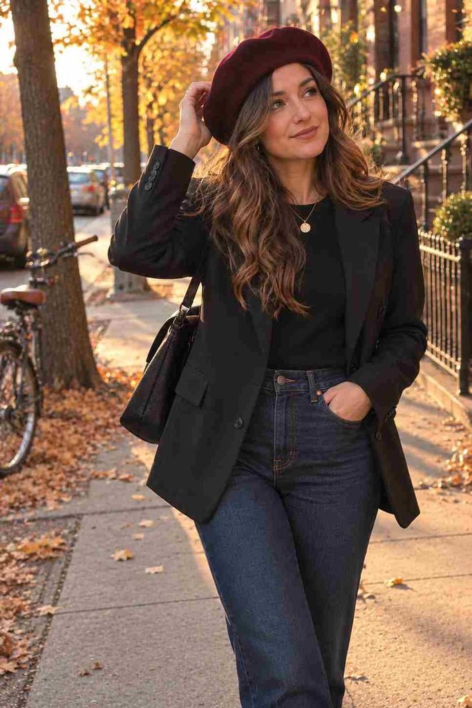 Try a beret or wide-brim hat