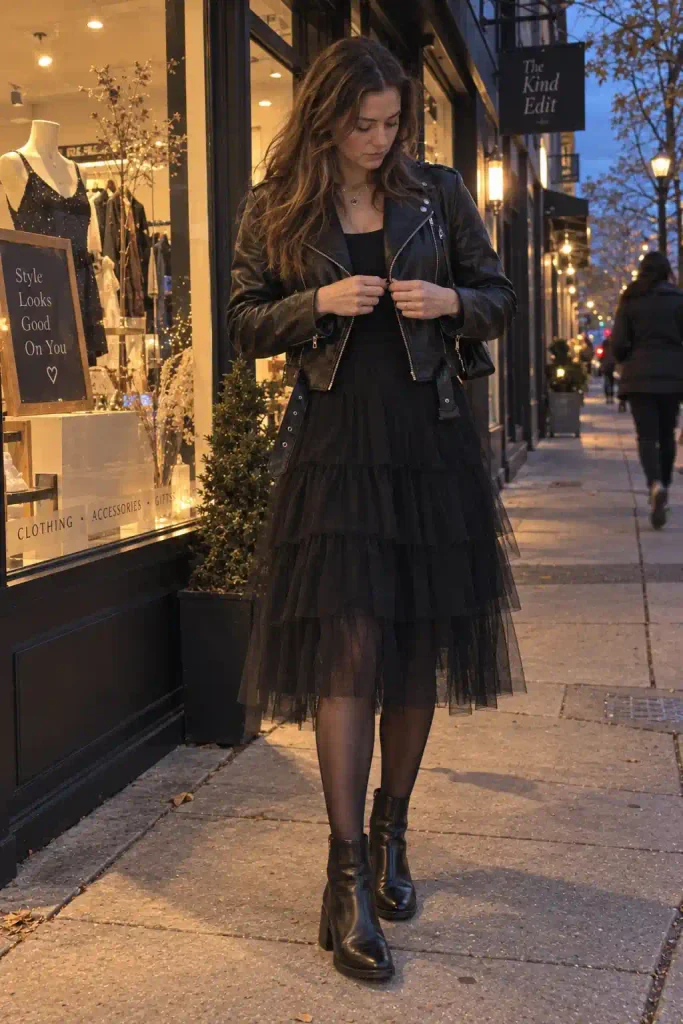 Tulle midi skirt,